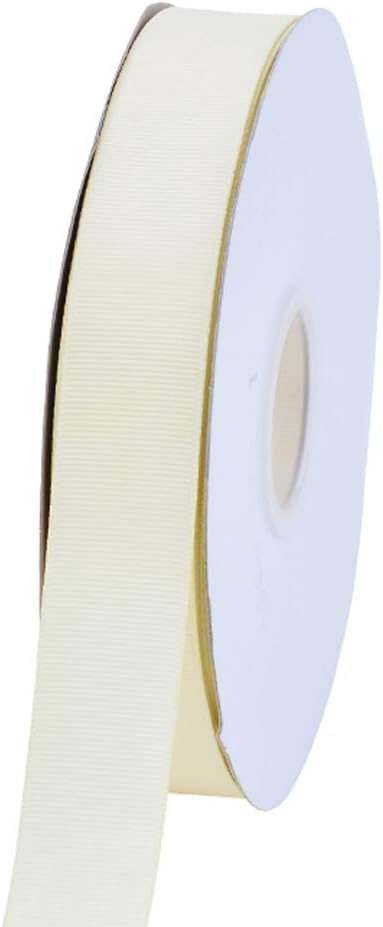 1 inch Ivory Grosgrain Ribbon 50 Yards Per Roll for Crafts Bow Maker Wreaths Gift Wrapping Hair Accessories Wedding...