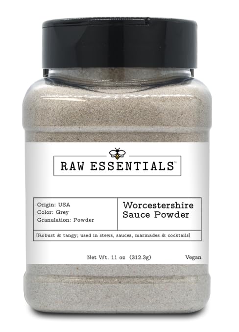 Worcestershire Sauce Powder - Robust and Tangy Flavor - Elevates your Stews, Sauces, Marinades, and Cocktails - Vegan...