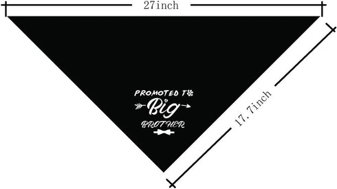 Dog Bandana, Promoted to Big Brother Dog Bandana, Dog Scarf Classical Black Printing, Dog Scarf Accessories, Dog Bandana Pet Scarf, Pet Black Scar...