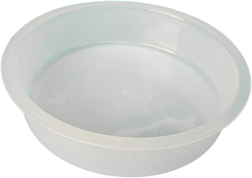4Pcs Plastic Round Birds Feeding Station Tray Water Dish Feeder Durable White...