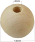 100pcs 14mm Natural Wood Beads DIY Unfinished Round Wooden Loose Beads Bulk Wood Spacer Beads for Craft Making...