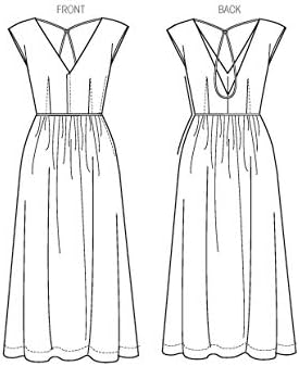 Vogue Patterns V1402 Misses' Dress Sewing Template, Size A5 (6-8-10-12-14)...