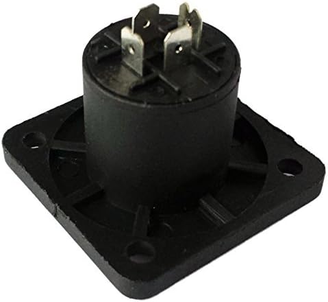 CESS Speaker Jack Twist Lock 4 Pole Square (Rectangle) - Speakon Female Socket Panel/Chassis Mount - Compatible with Neutrik Speakon NL4MP, NL4MPR...