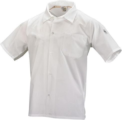 Mercer Culinary M60200WHM Millennia Unisex Cook Shirt with Wicking Mesh Back, Medium, White...