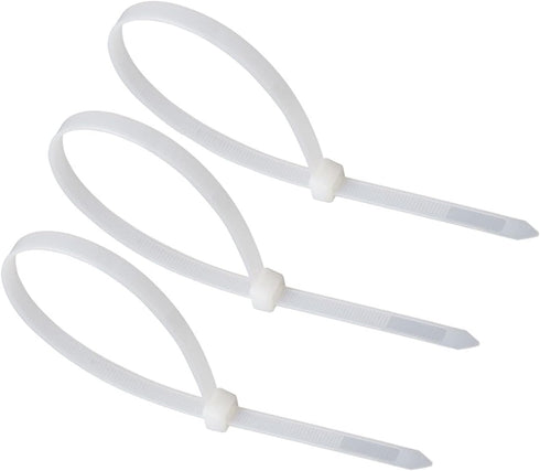 URBEST 100 Pcs Self Locking Wire Cable Zip, Tie Fasten Wrap 4 Inch Nylon Zip Tie (4 INCH, White)...
