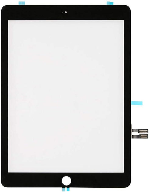 for Black iPad 6 6th Gen 2018 (A1893 A1954) Touch Screen Digitizer Replacement Front Glass Assembly -Includes Camera Holder+PreInstalled Adhesive ...