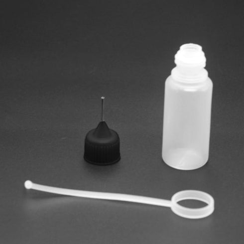 CTFRQC Precision Tip Applicator Bottle 15ml. 4 Needle Tip Squeeze Bottles for Acrylic Painting, DIY Quilling and Paper Craft, Black...