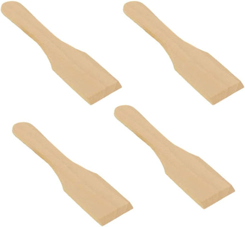 Wooden Raclette Spatula(4 pcs/set) for Cheese Grills, Gourmet Boards, Frying Pans, Fondue...