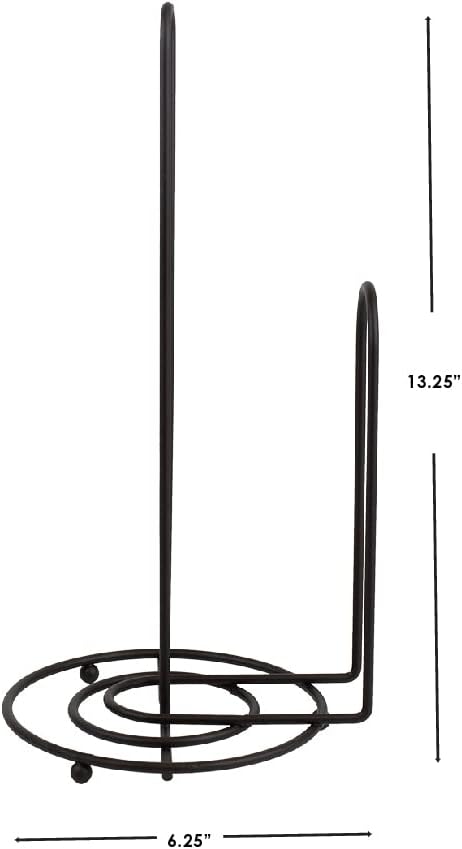 Steel Countertop Paper Towel Holder with Easy-Tear Arm by Home Basics (Bronze) | with Raised Feet and Tear Arm for Easy Operation | Contemporary C...