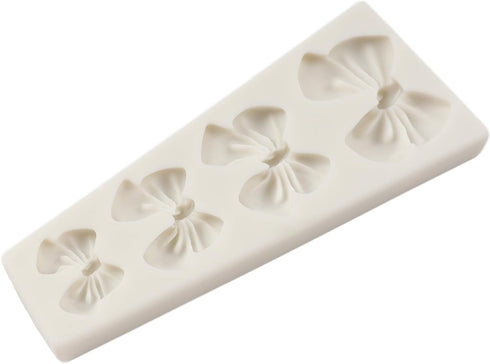 Bowknot Fondant Mold Bow Tie Silicone Mold Sugar Candy Cake Pop Bow Craft Molds For Cake Decoration Cupcake Topper Chocolate Gum Paste Polymer Cla...