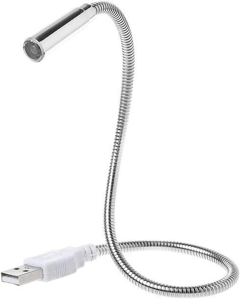 Silver USB Flexible Light Gooseneck Led Glowing Lamp Laptop Computers Studying for Office Working Writing Reading Accessories Desk Lamps Office Ad...