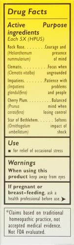 Bach RESCUE REMEDY Dropper 20mL, Natural Stress Relief, Homeopathic Flower Essence, Vegan, Gluten & Sugar-Free, Non-Habit Forming...
