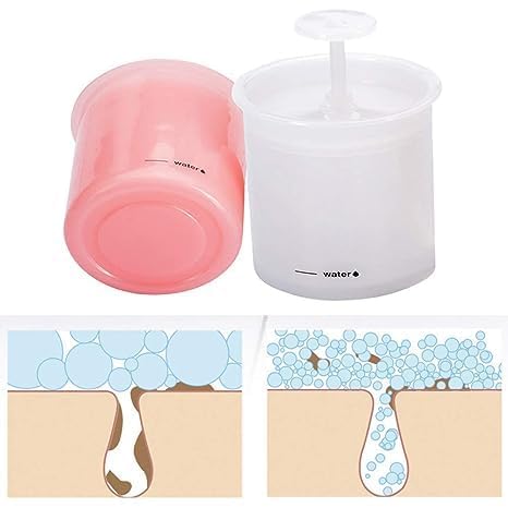 White Foam Cup Whip Bubble Maker Home Travel Face Washing Facial Cleanser Foaming Cup Skin Care Foam Maker Portable Cleanser Foam Maker Facial Cle...