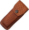 Sheath Folding Knife Sheath, Brown leather w/embossed basketweave, 4.5-5.25i......