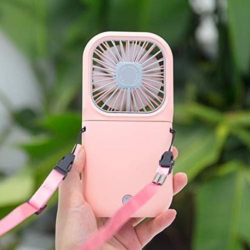 New Upgrade Handheld Fan Small Personal Fan with 3 Speeds Neck Rechargeable Portable Fan Powerful Mini USB Outdoor Fan Quiet Small Desk Fan Free A...
