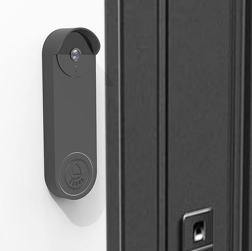 Silicone Case Doorbell Cover Weatherproof Protective Silicone for Google Nest Doorbell Case Anti-UV (Black)...