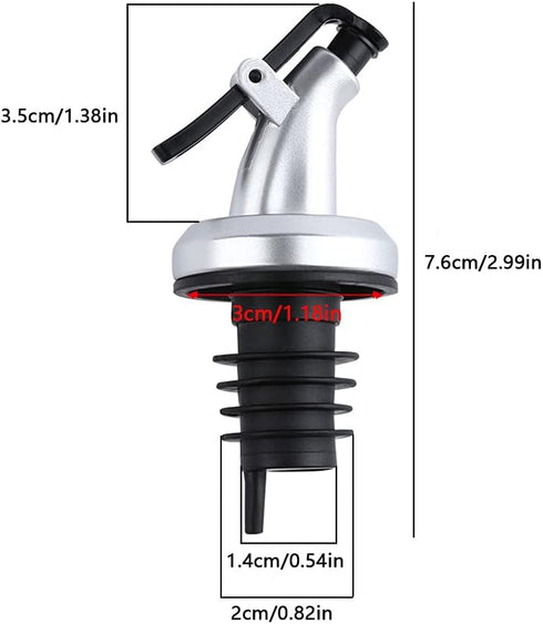 10 PCS Oil Pour Spouts, Olive Oil Vinegar Wine Dispenser with Leak-Proof Cap,Oil Bottle Stopper for Kitchen and Bar...