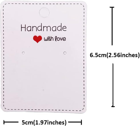 Femtindo 150 Pack Earring Cards for Jewelry Packaging DIY Earrings Holder Display Card with Bag for Studs Selling (White(Earring Card), 5x6.5cm)...