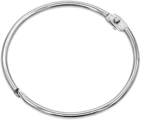 Coideal Metal Shower Curtain Rings - 20 Pack 2 Inch Large Silver Round Loop for Hanging Drapes, Easy Open and Close (50 mm)...