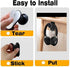 Headphone Stand - Adjustable Headset Wall Mount Holder Adhesive Gaming Headphone Hanger Hook Earphone Clamp for Most Headphone (Black-2Pack)...