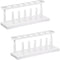 25mm Plastic in-Line Test Tube Rack with Drying Pins, 6 Tube, Polyethylene, White (Pack of 2)...