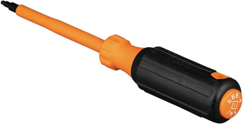 Klein Tools 6884INS Insulated Screwdriver, 1000V #1 Square Tip Screwdriver with 4-Inch Shank, Tip-Ident, Cushion-Grip Handle...