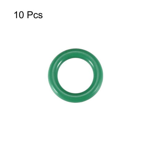 uxcell Fluorine Rubber O-Rings, 11mm OD 7mm ID 2mm Width FKM Seal Gasket for Machinery Plumbing, Green, Pack of 10...