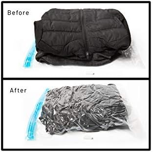 Travel Compression Bags, 10-Pack Roll-Up Space Saver Storage Packing Bags for Travel...