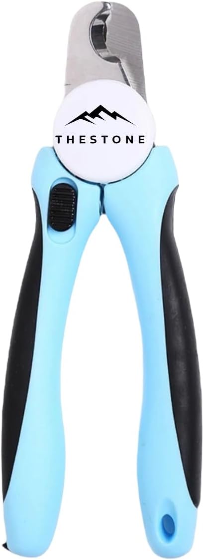 TheStone- Dog & Cat Pets Nail Clippers and Trimmers - Safety Guard to Prevent Over Cutting, Free Nail File - Nail Clipper Comes with Sharp Blade a...