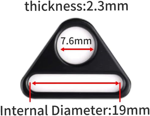 12Pcs 3/4" Triangle Buckle Adjuster D Ring for Strap purse bag hardware accessories...