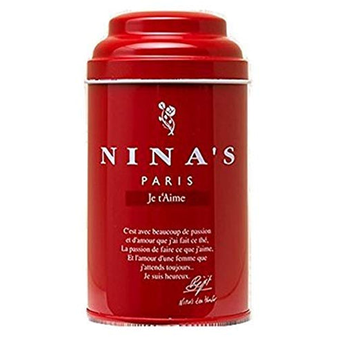 Nina's Paris, Je t'Aime Thé, Nina's I Love You Loose Tea in Original Red Gift Tin, 3.5 Ounces...