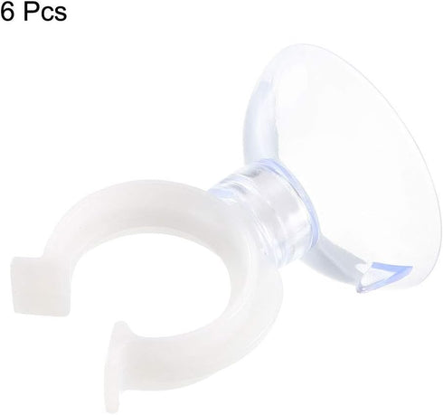 uxcell Aquarium Suction Cup Clips Airline Tube Holders Clamps for Fish Tank Clear 17mm 6Pcs...