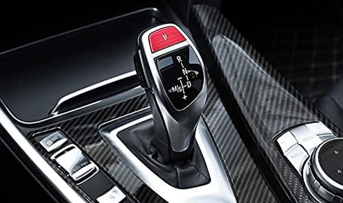 Xotic Tech Gear Shift Knob P Parking Button Cover Trim Compatible with BMW 1 2 3 4 5 7 X3 X5 X6 Series F20 F21 F22 F23 F30 F31 F34 F32 F33 F36 F10...