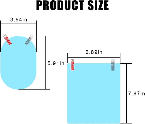 4PCS Car Rearview Mirror Film, Waterproof Film Side Mirror Rainproof Film HD Nano Coating Transparent Car Film, Safe Driving Protective Sticker Fi...