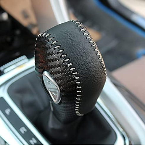 PU Carbon Fiber Gear Shift Knob Cover for Ford Focus 2012 2013 2014 2015 2016/ Ford Fiesta 2014 2015 2016 / Ford Fusion S,Ford Fusion SE 2013 2014...