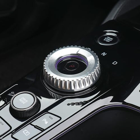 Aluminium Alloy Gear Control Knob Cover Compatible with Kia Sportage 2024 Accessories (Silver)...