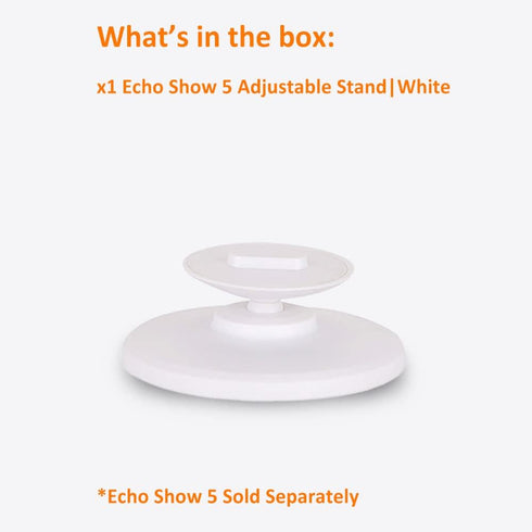 Stand for Echo Show 5 (1st Gen and 2nd Gen) | Adjustable Design to Improve Viewing Angle | Magnetic,Swivel and Tilt Accessory for Alexa Smart Disp...