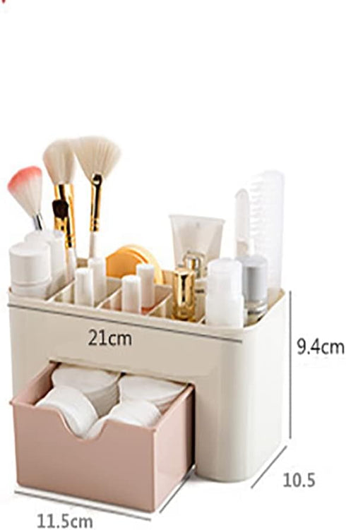 Plastic Cosmetic Display Organizer Makeup Storage Drawers Beauty Organizer Stand Skincare Storage Case Small Cosmetic Shelf for Vanity Dresser Lig...