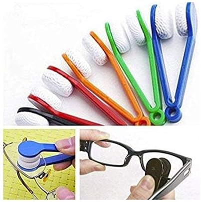 5 PCS Mini Sun Glasses Eyeglass Microfiber Spectacles Cleaner Soft Brush Cleaning Tool Microfiber Eyeglasses Cleaner Cleaning Clip...