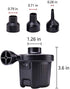 FMS Electric Air Pump 12V DC/ 100-240V AC with 4 Nozzles Portable Quick-Full Inflator/Deflator Air Pump for Outdoor Camping, Air Mattress Bed, Cus...