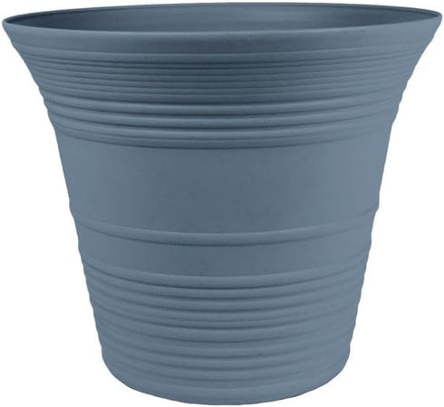 The HC Companies 7 Inch Sedona Round Self Watering Planter - Small Decorative Lightweight Plastic Plant Pot for Indoor Outdoor Plants Flowers Herb...