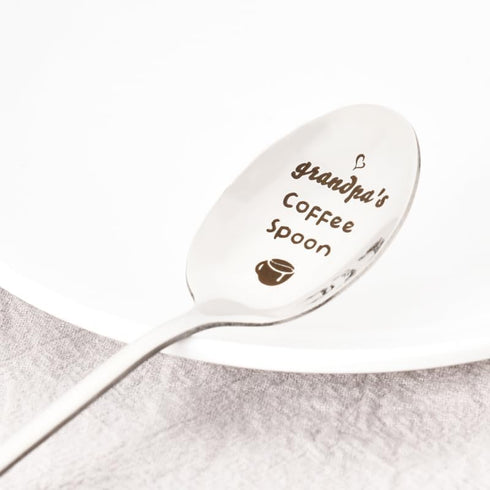 Grandpa Birthday Christmas Gifts for Grandad Grandfather Grandpa Coffee Spoon Gift for Coffee Lovers Gift for Papa Grandpa Tea Ice Cream Spoon Gif...