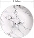 Marble Design Porcelain Dinner Accent Plates Set of 4 (8 inches)...