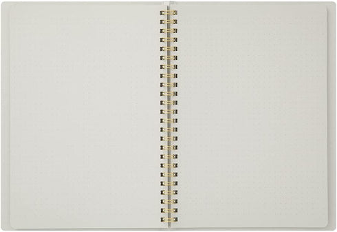 Midori 15330006 Notebook, Ring Notebook, Color, Dot Square, Gray, A5...