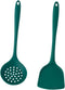 Zerodeko 1 Set Silicone Spatula Cooking Spatula Slotted Skimmer Silicone Straining Ladle Silicone Nonstick Spatula Silicone Slotted Spoon Colander...