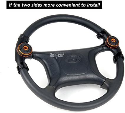 Easy Turn Plus Concept Safe Slim Power Handle Car Vehicle Steering Wheel Spinner Knob Orange...