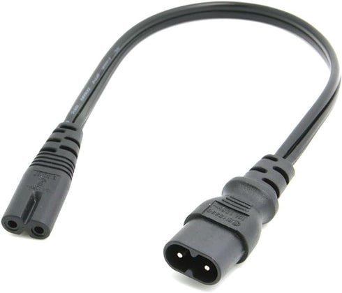 cablecc IEC 60320 C8 Plug to C7 Receptacle Male to Female Extension Power Supply Main Adapter Cable 30cm...