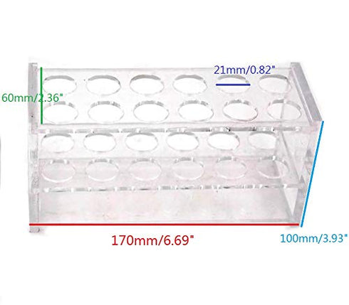 Two Layers 12 Sockets Plastic Test Tubes Rack Testing Tubes Holder Used for 25ml Centrifuge Tube...