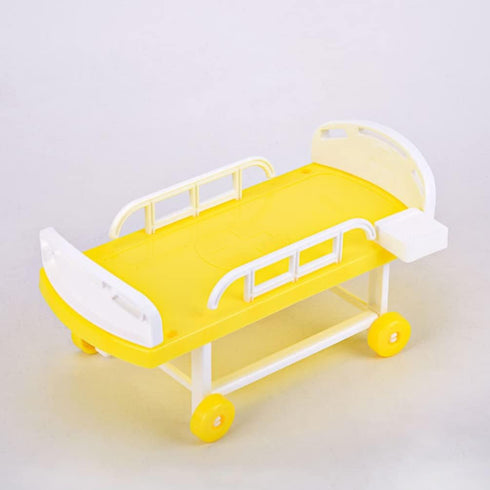 Toddmomy Dollhouse Hospital Bed Infusion Bottle Toys Mini Bed Imitation Hospital Toys Doctor Role Play Toys Pretend Play Playset Dollhouse Accesso...
