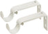 Ivilon Adjustable Brackets for Curtain Rods - for 7/8 or 1 Inch Rods. Set of 2 - Ivory...